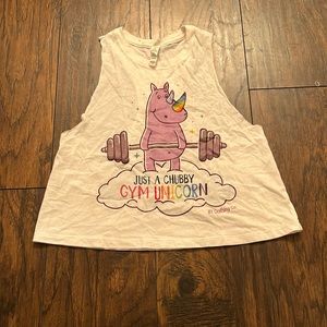 Ltf clothing crop razor back tank size small